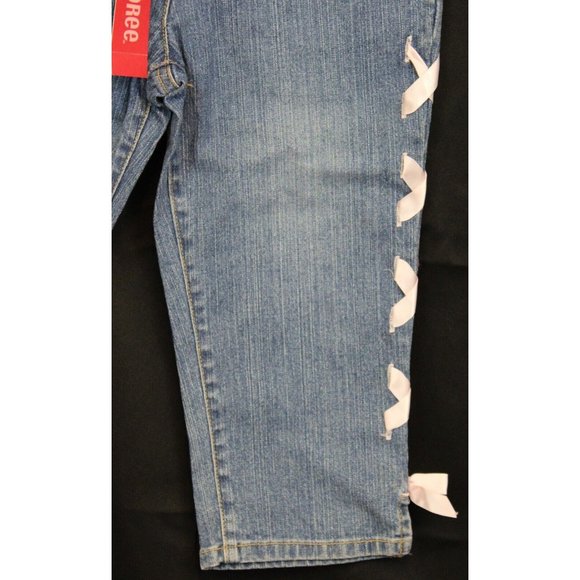 NEW 2007 Gymboree Love is in The Air Denim Long Shorts Capris Lace up Jeans s 8 - Picture 4 of 7